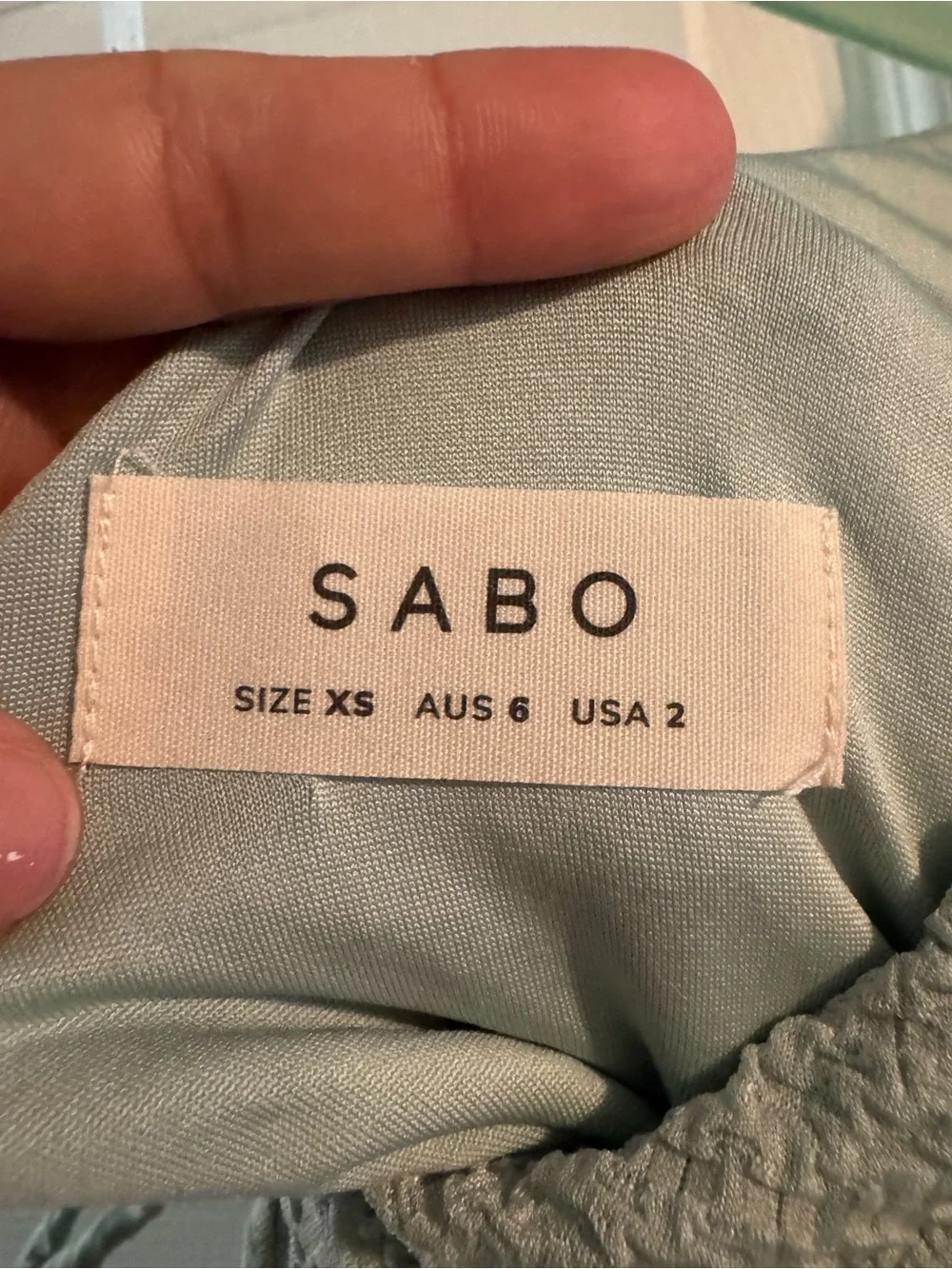 SABO One-Shoulder Knit Set in Sage Green (NWOT)